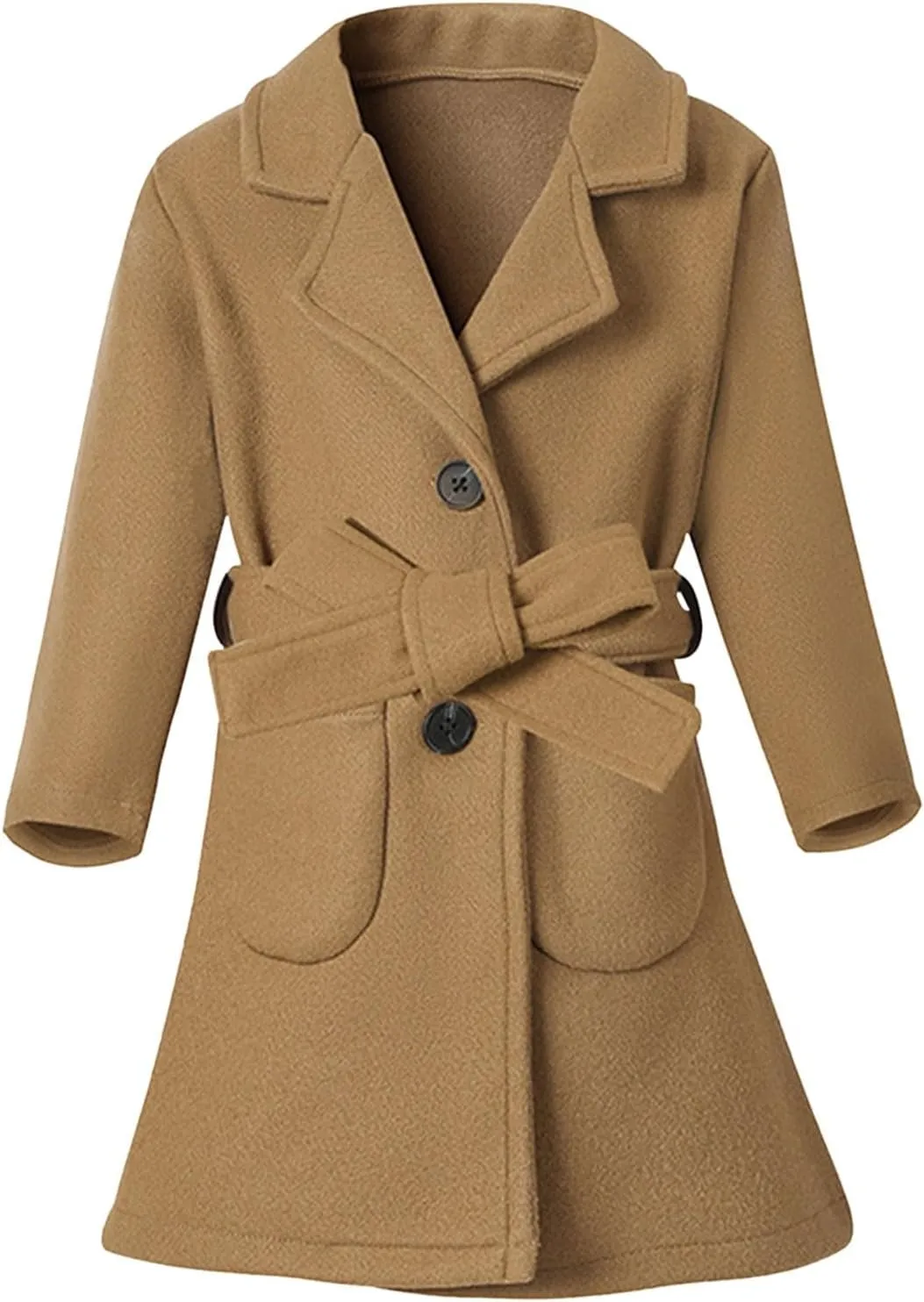 Toddler Girls Trench Coat Baby Girl Woolen Dress Coat Girl Dress Coat Peacoat Winter Double Buttons Fall Clothes