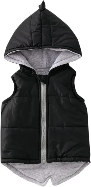 Toddler Kids Baby Boys Girls Winter Warm Solid Dinosaur Padded Vest Outerwear Baby Boy Winter Coat 12 Months
