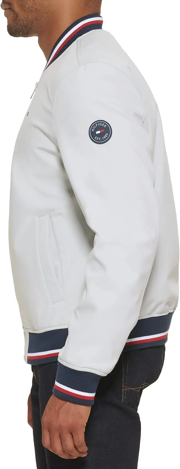 Tommy Hilfiger Men's Lightweight Varsity Rib Knit Bomber Jacket