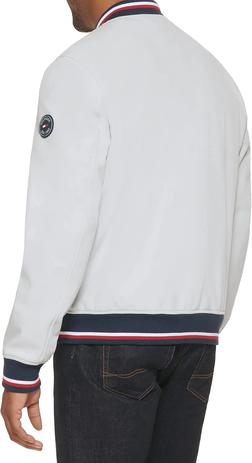 Tommy Hilfiger Men's Lightweight Varsity Rib Knit Bomber Jacket
