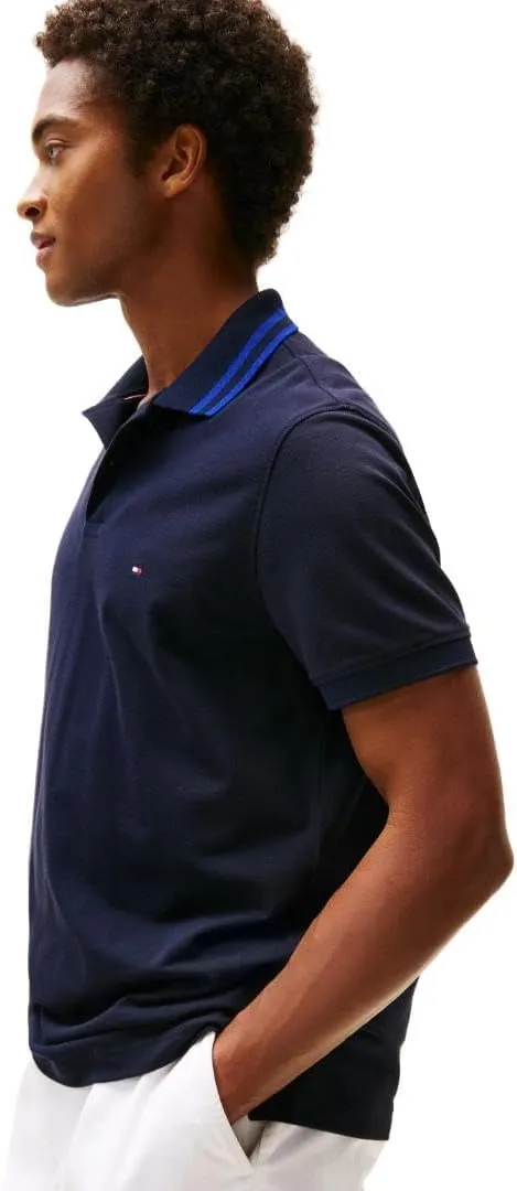 Tommy Hilfiger Men's Short Sleeve Casual Dri Polo Shirts in Regular Fit with Moisture Wicking and Stretch