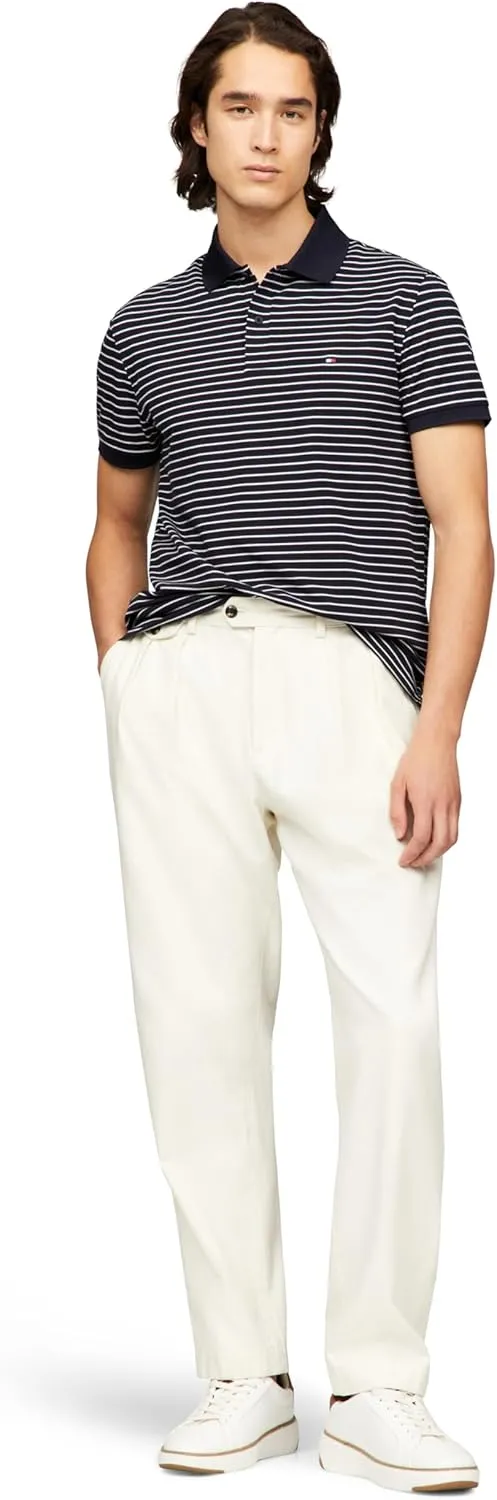 Tommy Hilfiger Men's Short Sleeve Casual Dri Polo Shirts in Regular Fit with Moisture Wicking and Stretch