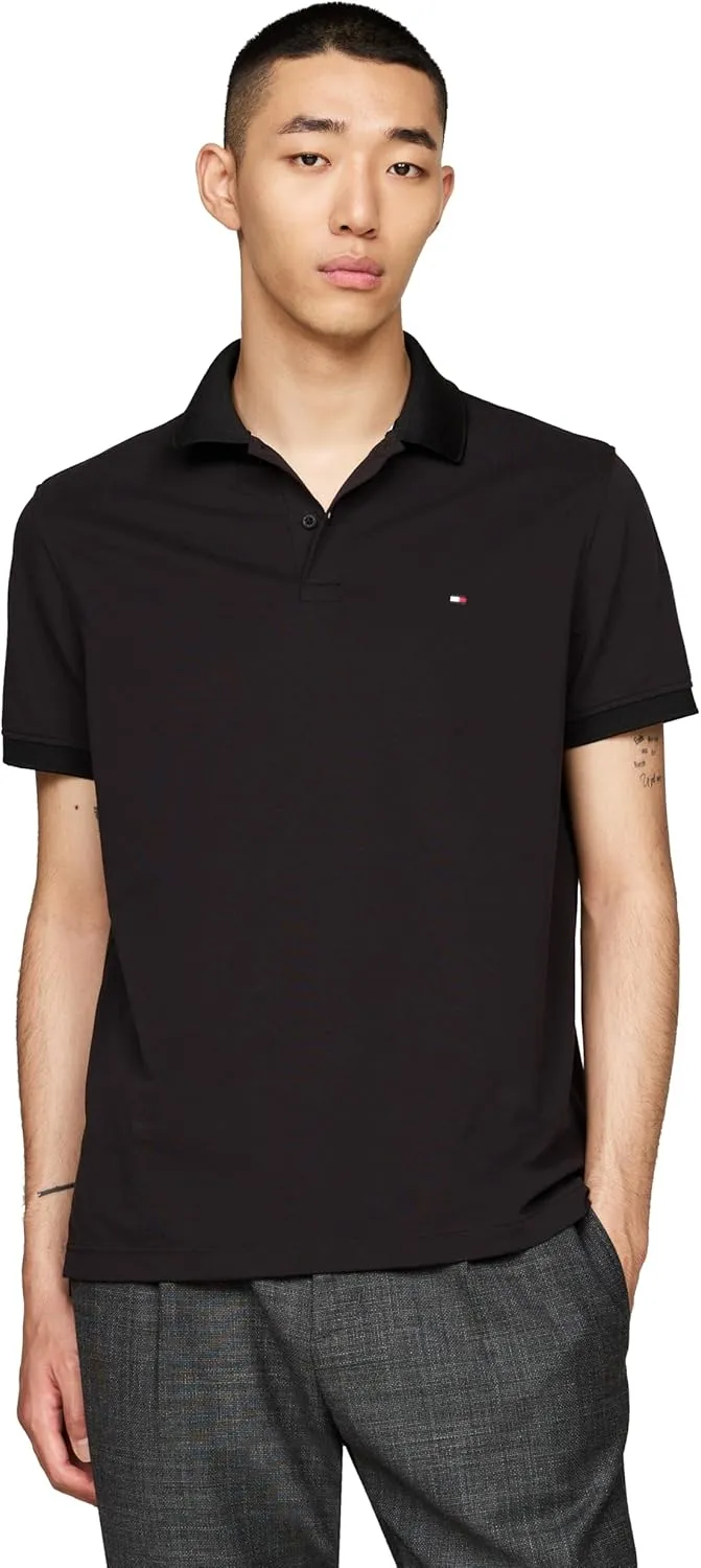 Tommy Hilfiger Men's Short Sleeve Casual Dri Polo Shirts in Regular Fit with Moisture Wicking and Stretch