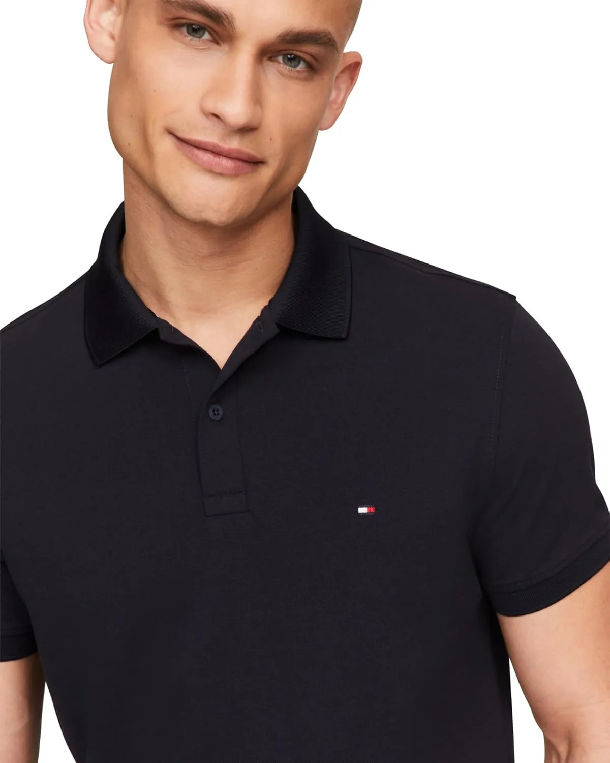 Tommy Hilfiger Men's Short Sleeve Casual Dri Polo Shirts in Regular Fit with Moisture Wicking and Stretch