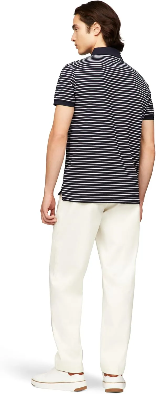 Tommy Hilfiger Men's Short Sleeve Casual Dri Polo Shirts in Regular Fit with Moisture Wicking and Stretch