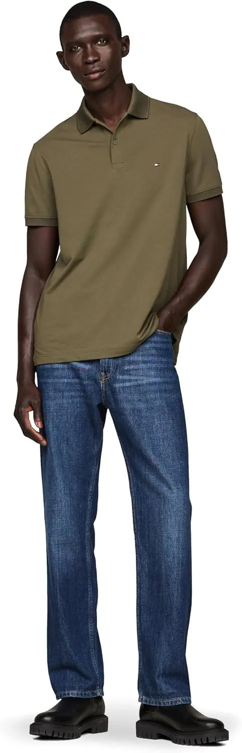 Tommy Hilfiger Men's Short Sleeve Casual Dri Polo Shirts in Regular Fit with Moisture Wicking and Stretch