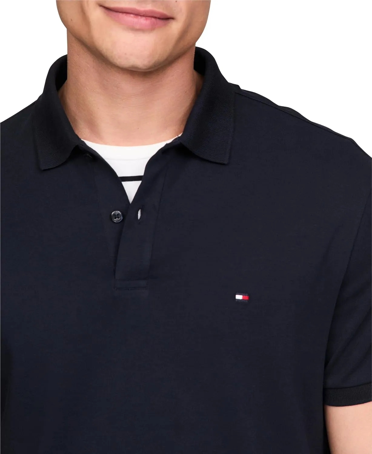 Tommy Hilfiger Men's Short Sleeve Casual Polo Shirts in Regular Fit with Liquid Cotton