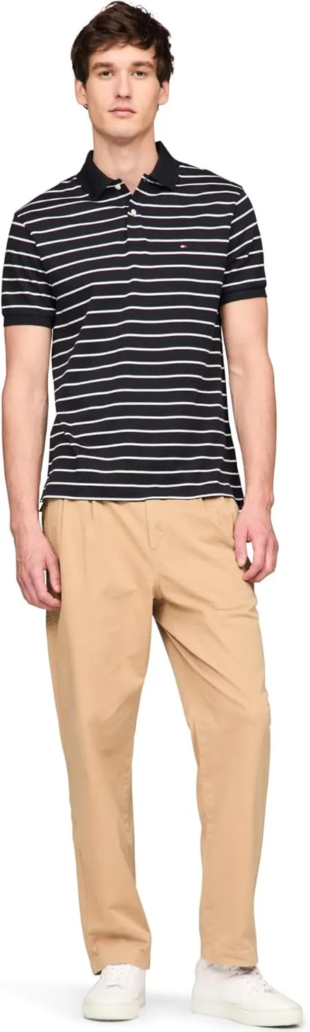 Tommy Hilfiger Men's Short Sleeve Casual Polo Shirts in Regular Fit with Liquid Cotton