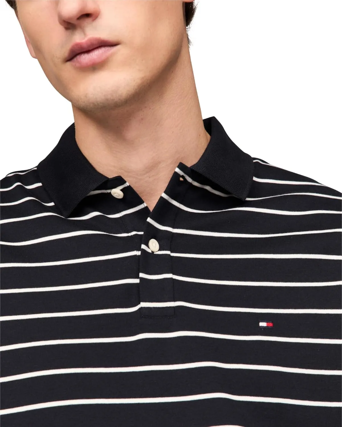 Tommy Hilfiger Men's Short Sleeve Casual Polo Shirts in Regular Fit with Liquid Cotton