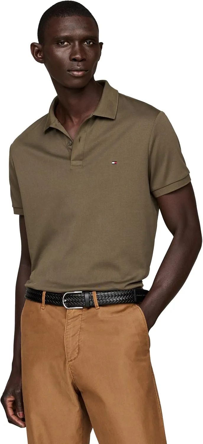 Tommy Hilfiger Men's Short Sleeve Casual Polo Shirts in Regular Fit with Liquid Cotton
