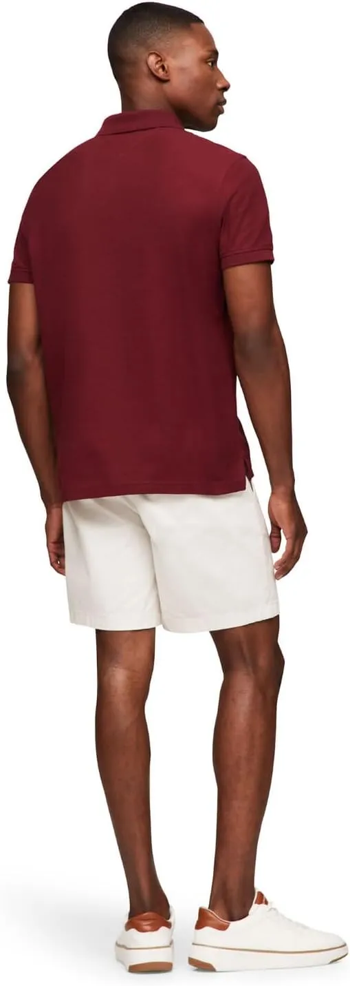 Tommy Hilfiger Men's Short Sleeve Casual Polo Shirts in Regular Fit with Stretch and Vertical Logo Designs