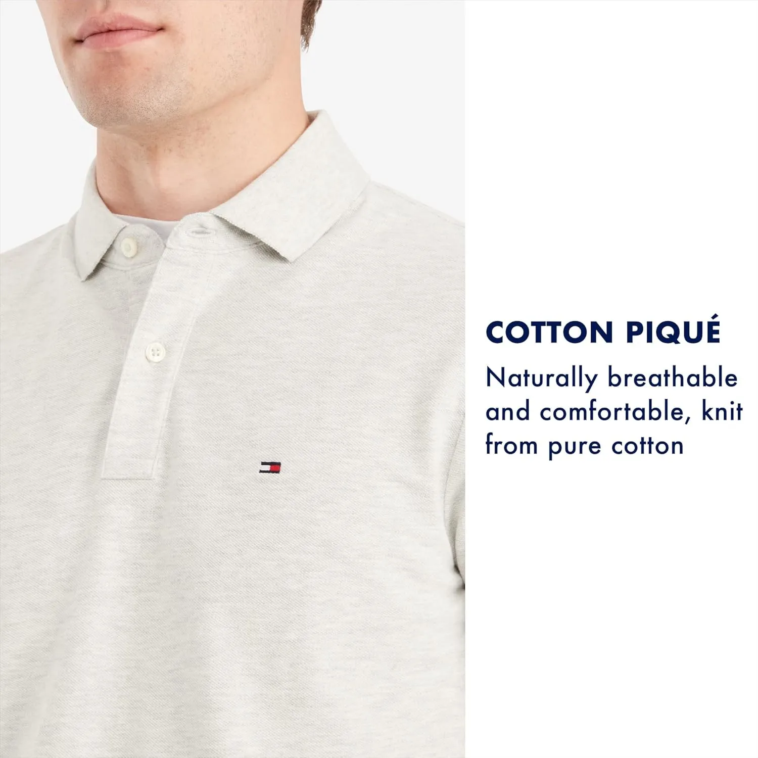 Tommy Hilfiger Men's Short Sleeve Cotton Pique Polo Shirt in Regular Fit