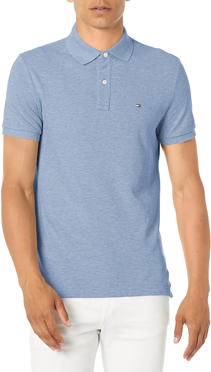 Tommy Hilfiger Men's Short Sleeve Cotton Pique Polo Shirt in Regular Fit