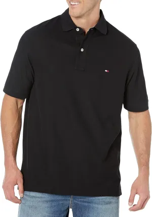 Tommy Hilfiger Men's Short Sleeve Moisture Wicking Stretch Polo Shirt with Quick Dry   UV Protection
