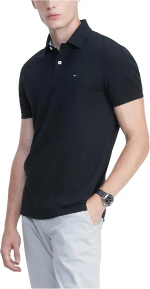 Tommy Hilfiger Men's Short Sleeve Moisture Wicking Stretch Polo Shirt with Quick Dry   UV Protection