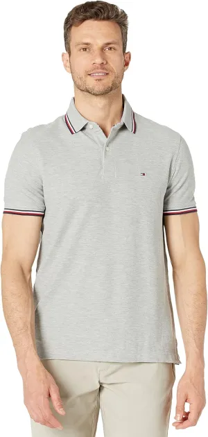 Tommy Hilfiger Men's Short Sleeve Moisture Wicking Stretch Polo Shirt with Quick Dry   UV Protection