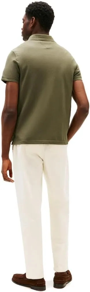 Tommy Hilfiger Men's Short Sleeve Polo Shirts in Slim Fit with Stretch and Organic Pique Cotton