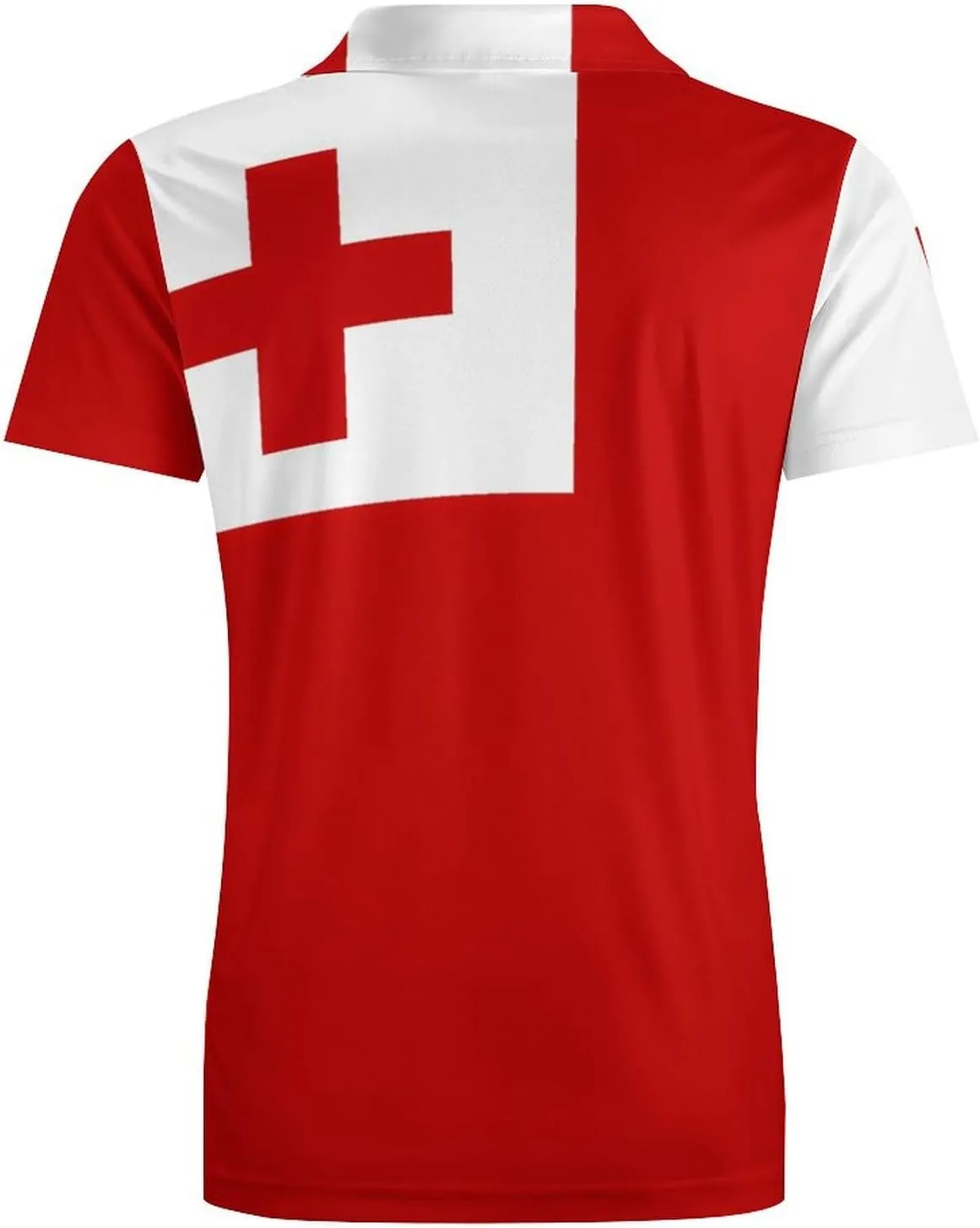 Tonga Tongan Flag Men's Polo-Shirt Regular-Fit Short Sleeve Sports Quick Dry Golf Tennis T-Shirt