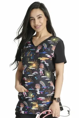 Tooniforms Women's V-Neck Print Top | Cuddles Cure All