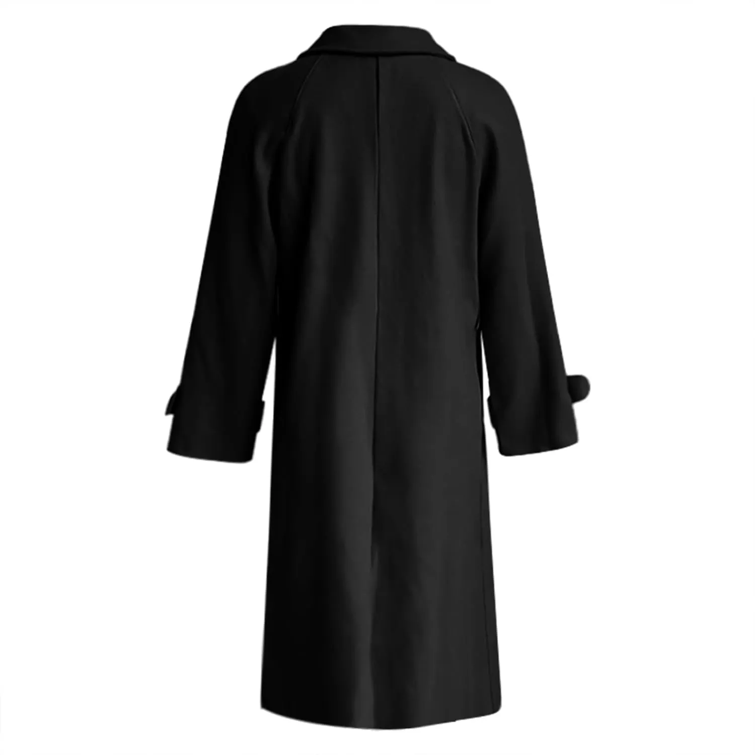 Trench Coat Sleeve Casual Fuzzy Jacket Loose Fitting Warm Winter Outwear Fashion Lapel Jacket Hooded Trench Coat