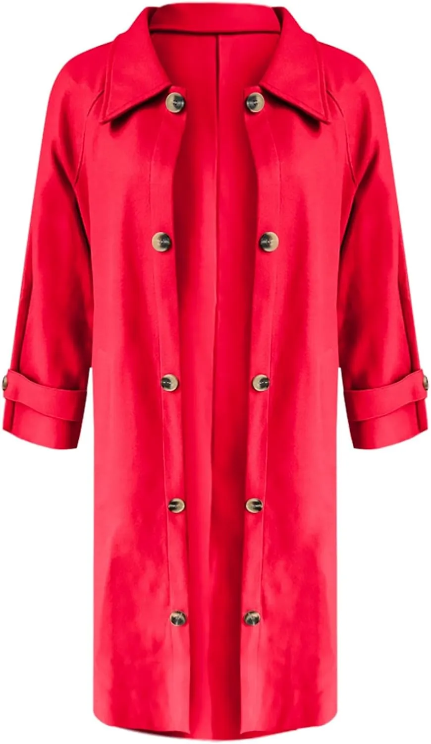 Trench Coat Sleeve Casual Fuzzy Jacket Loose Fitting Warm Winter Outwear Fashion Lapel Jacket Hooded Trench Coat