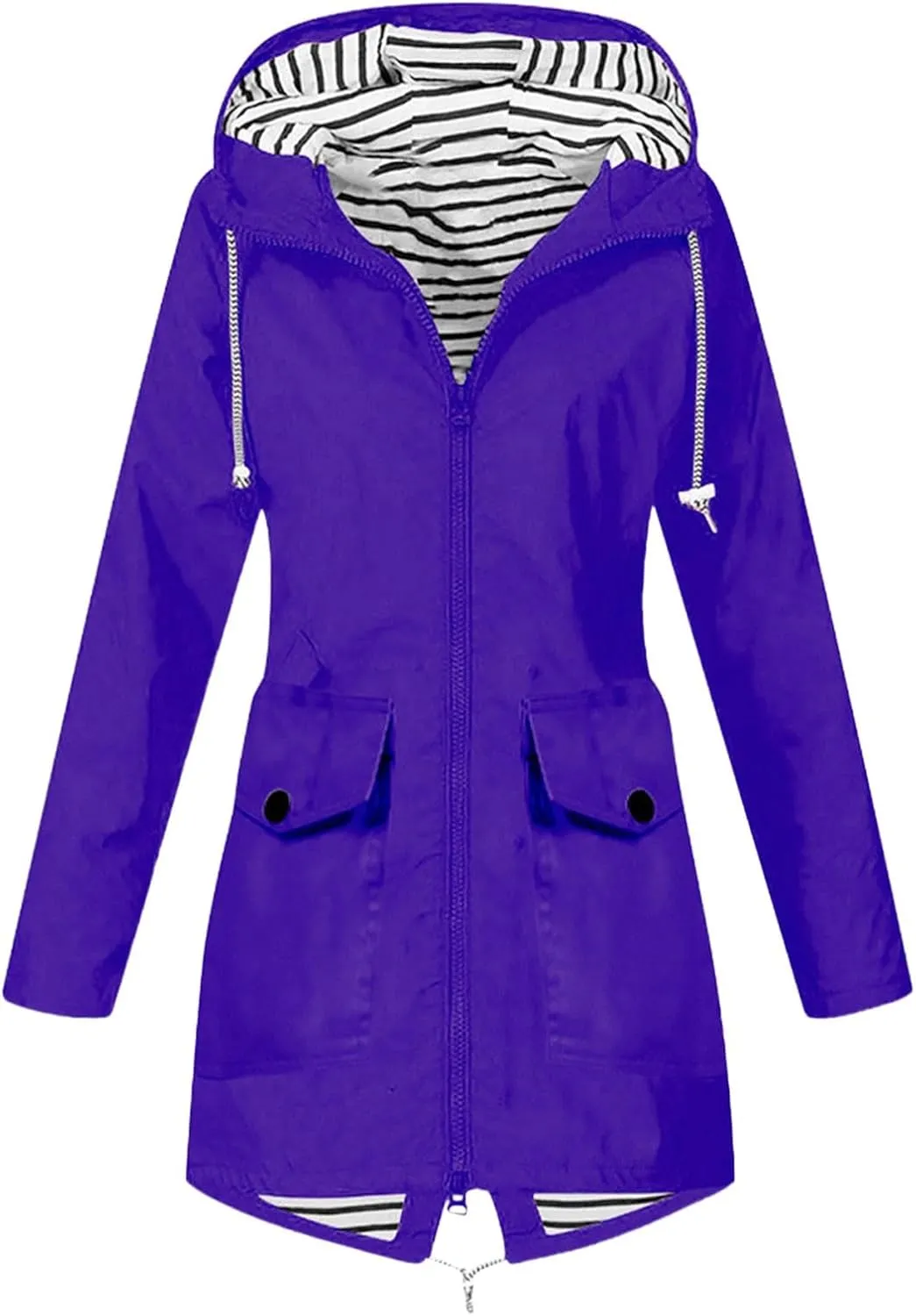 Trench Coats For Women Outdoor Trench Raincoat With Hood Lightweight Plus Size For Girls Lightweight Trench Coat