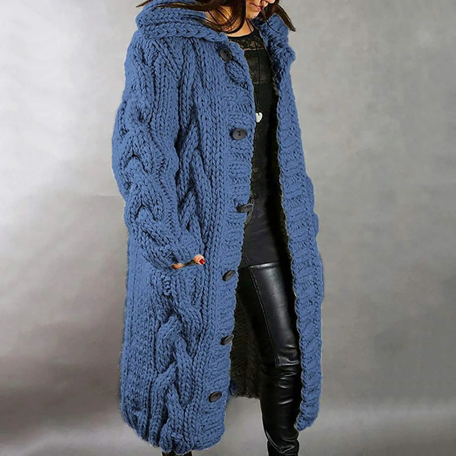 Trench Coats for Women Women Cardigan Breasted Large Long Single Sleeves Coat Women's Coat Double-Breasted Classic