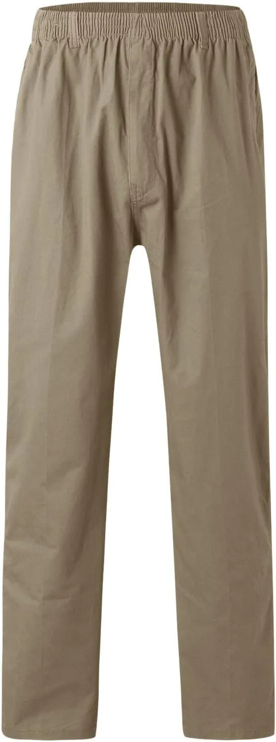 Trendy Solid Color Strech Chino Pants for Men Cotton Soft Lightweight Slim Fit Open Bottom High Waist Cargo Trousers