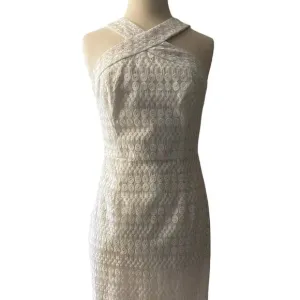 Trina Turk White lace Halter Dress - Size 8