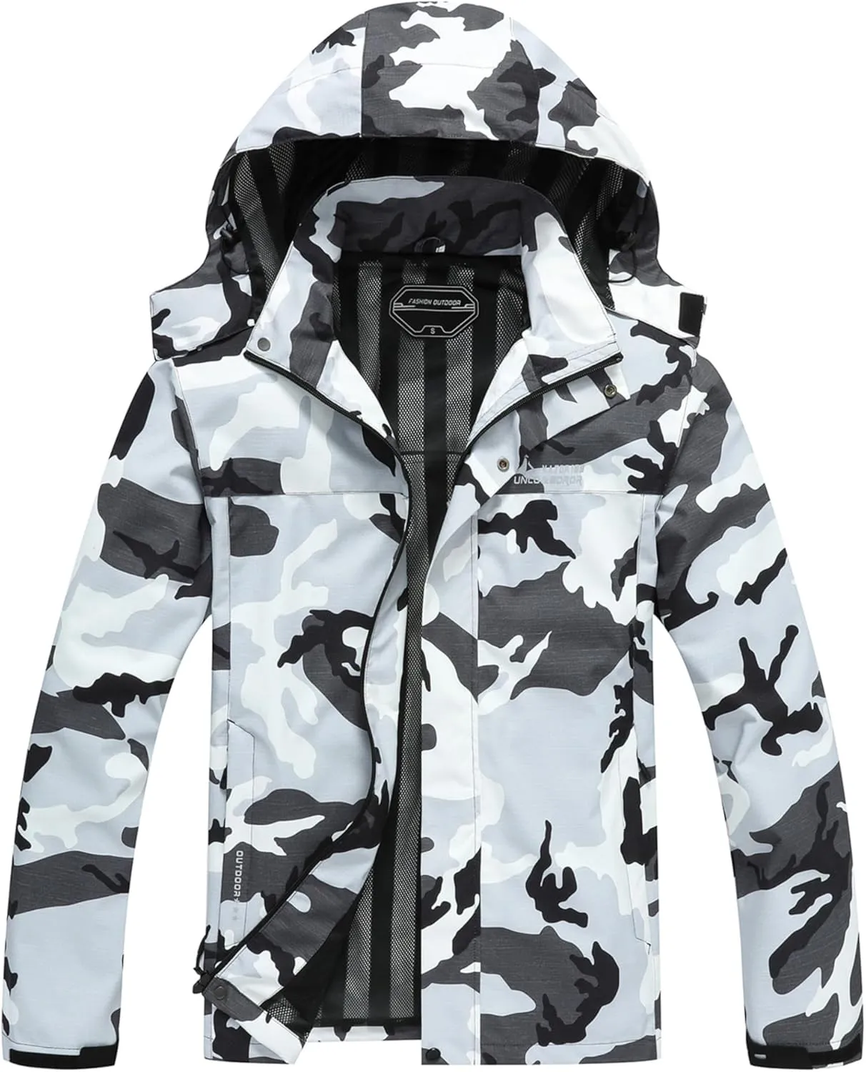 V.A.TOR 189 UNCO&BOROR Men's Waterproof Windbreaker Jackets Lightweight Hooded Rain Coat for Hiking Camping