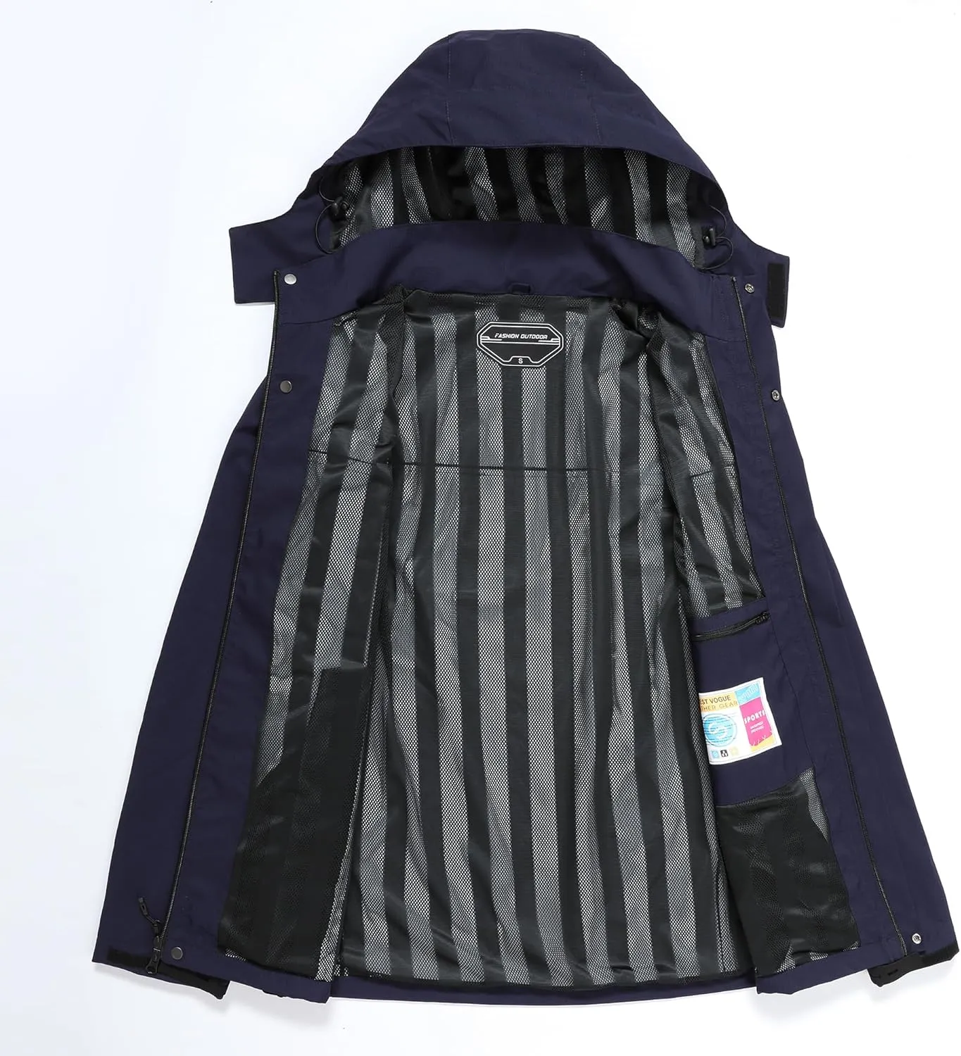 V.A.TOR 189 UNCO&BOROR Men's Waterproof Windbreaker Jackets Lightweight Hooded Rain Coat for Hiking Camping