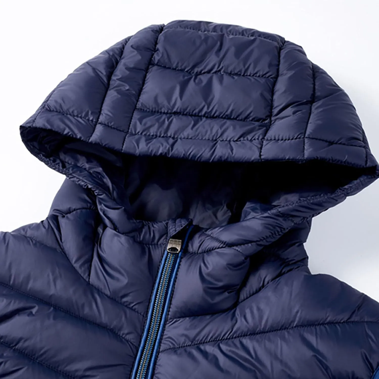 Waistcoat for Men's Fall Winter Warm Cotton Padded Sleeveless Snow Jackets Trendy Color Block Plus Size Vest Coat