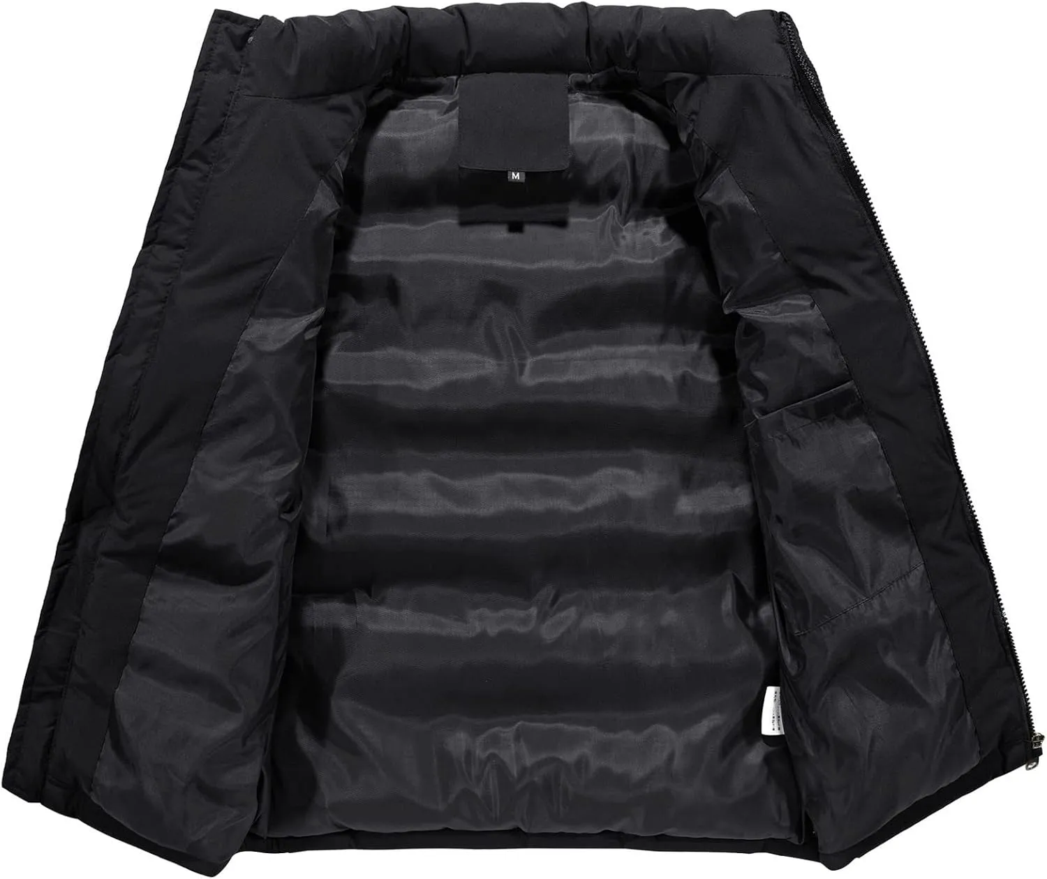 WENKOMG1 Winter Puffer Vest For Men,Lightweight Packable Ski Vest Zip Up Sleeveless Water Resistant Outerwear