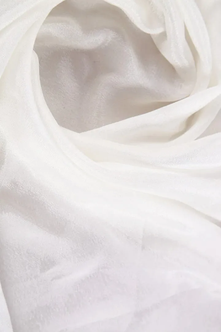 White Dyeable Crepe Silk