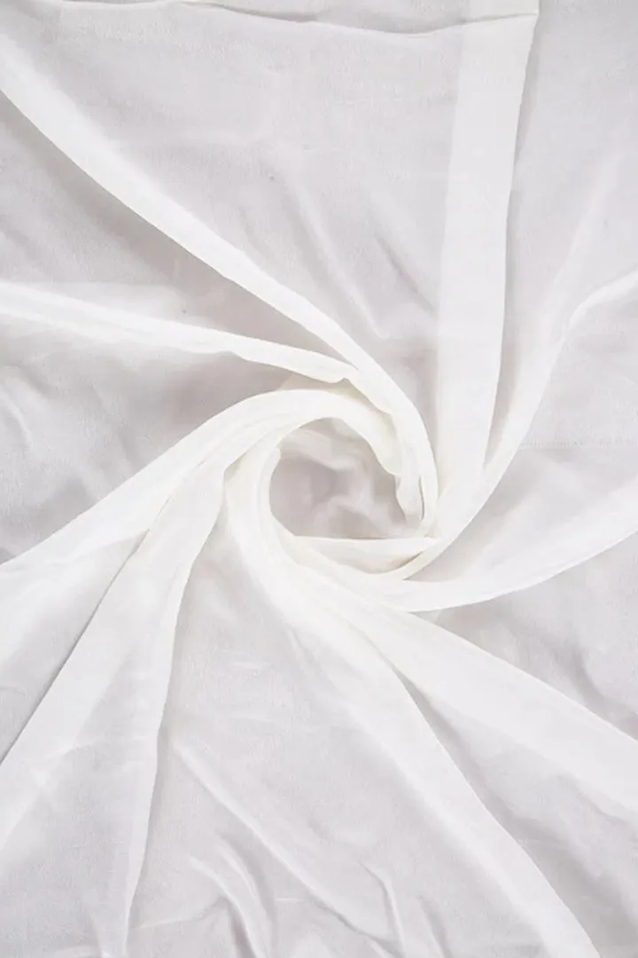 White Dyeable Crepe Silk