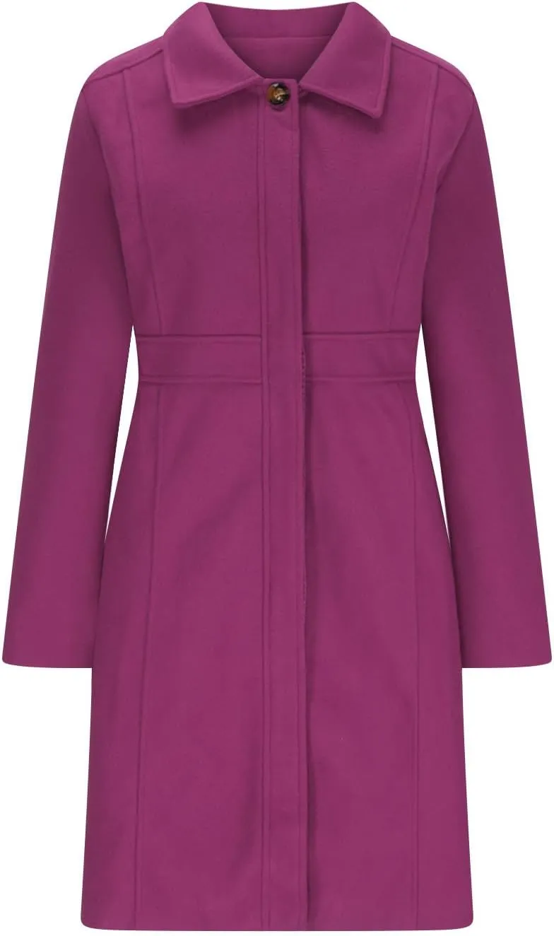 Winter Coats for Women Open Front Trench Coat Long Sleeve Lapel Cardigan Winter Overcoat Midi Peacoat with Pockets