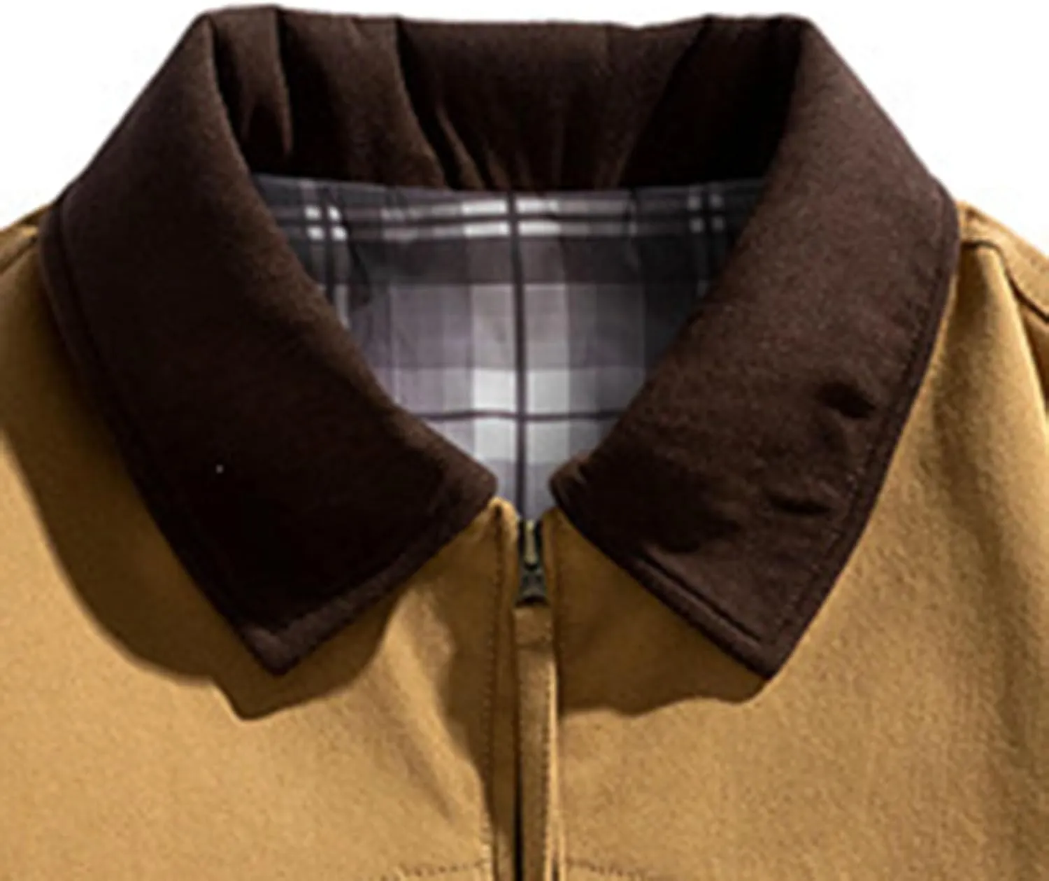Winter Jacket Men's Thick Light Fall Warm Padded Coats Retro Workwear Bomber Jacket Zip Hooded Jacket Outdoor Clothing