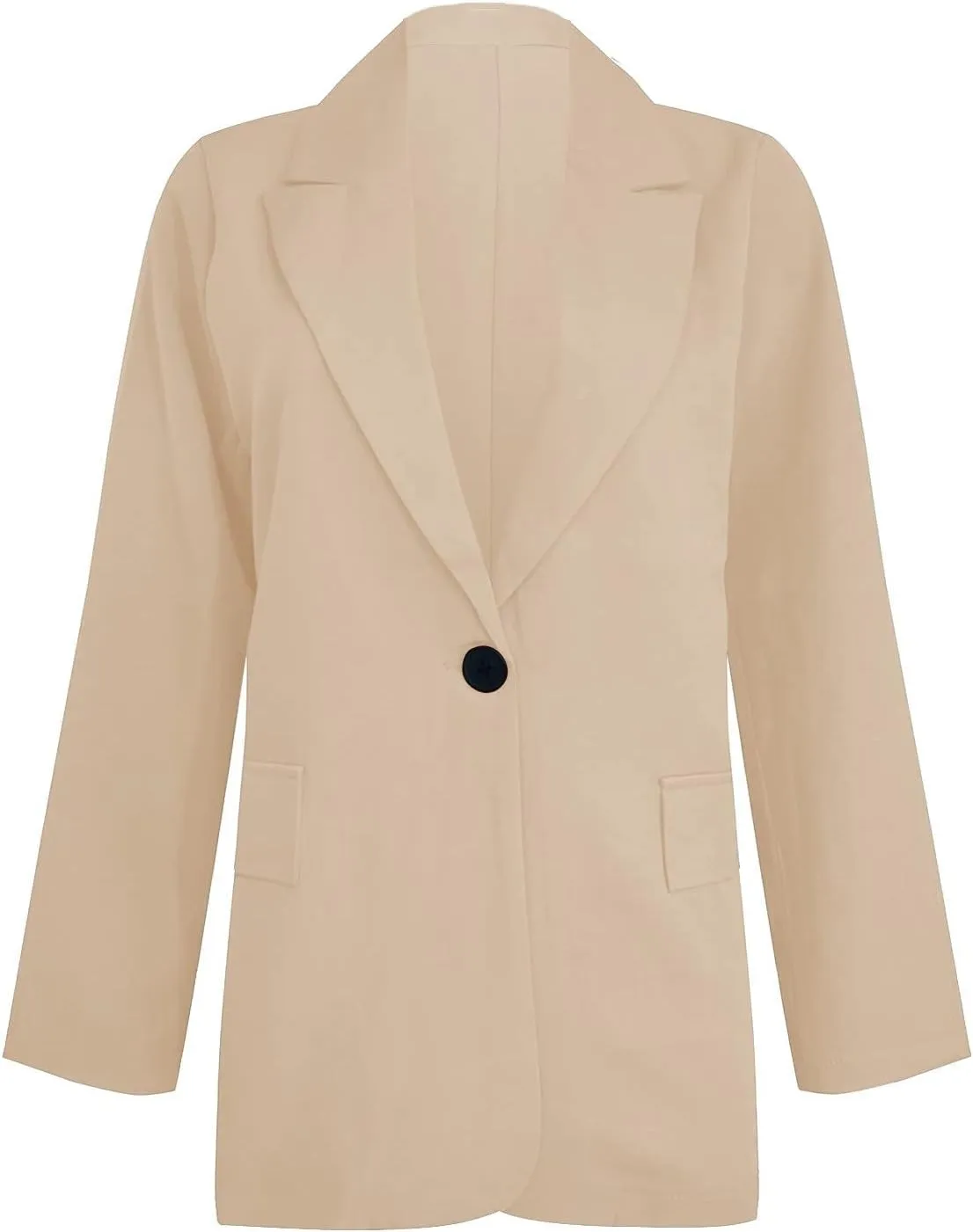 Women 2 Piece Plus Size Casual Blazers Open Front Long Sleeve Button Jackets and Pants Office Business Work Suit Set