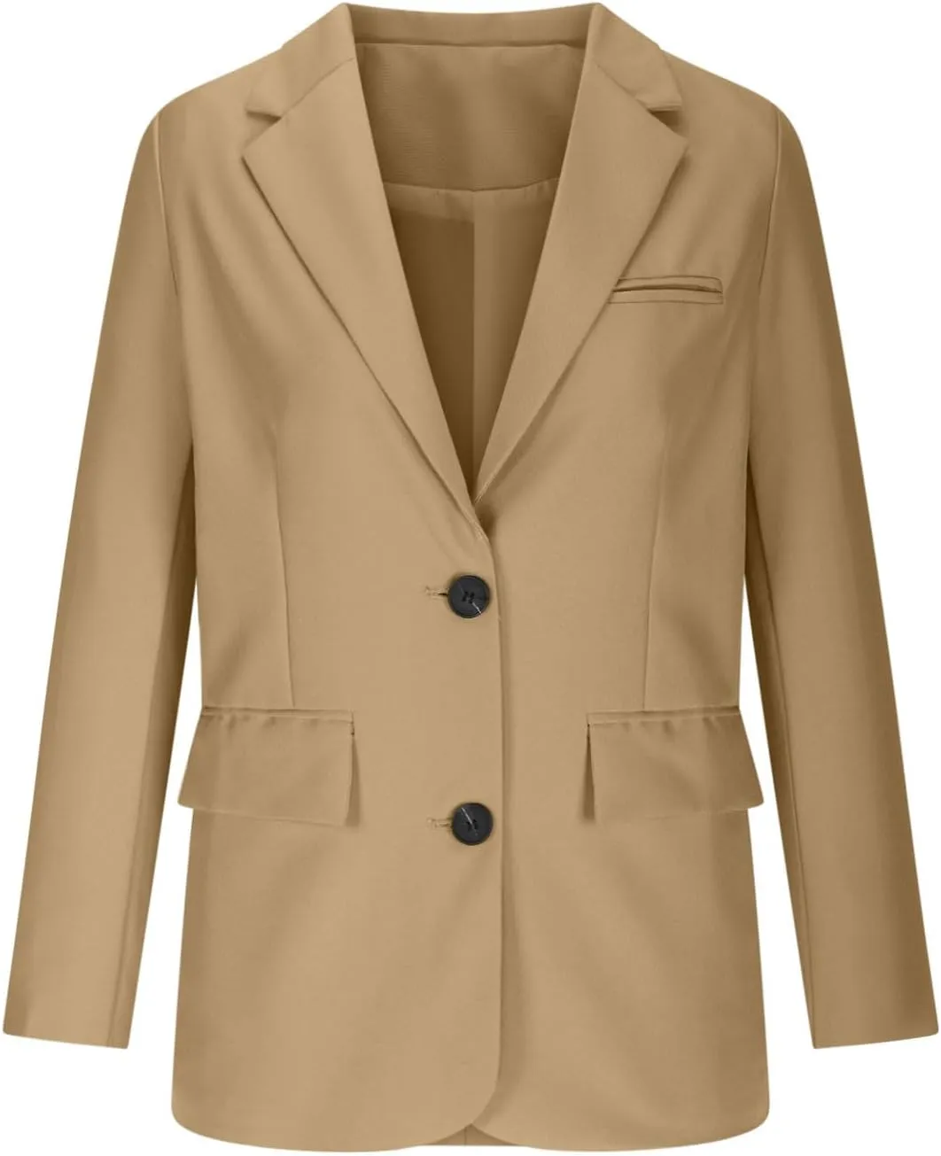 Women Business Casual Blazer with Lined,Professional Work Suit Jacket with PocketsLong Sleeve Button Open Front