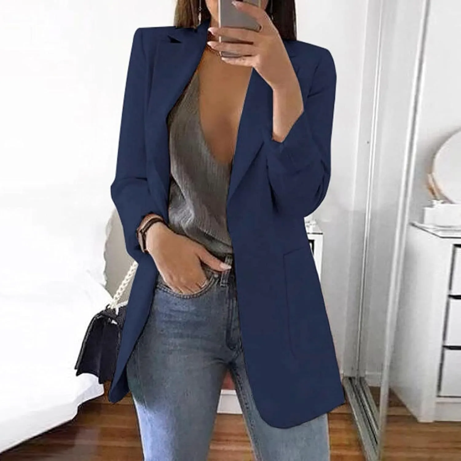 Women Cardigan Plain Blazers Jacket Blazers Outfits for Women Long Sleeve Work Blazer Winter Fall Blazers 2025