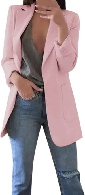 Women Cardigan Plain Blazers Jacket Blazers Outfits for Women Long Sleeve Work Blazer Winter Fall Blazers 2025