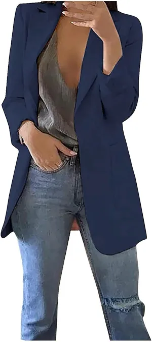 Women Cardigan Plain Blazers Jacket Blazers Outfits for Women Long Sleeve Work Blazer Winter Fall Blazers 2025