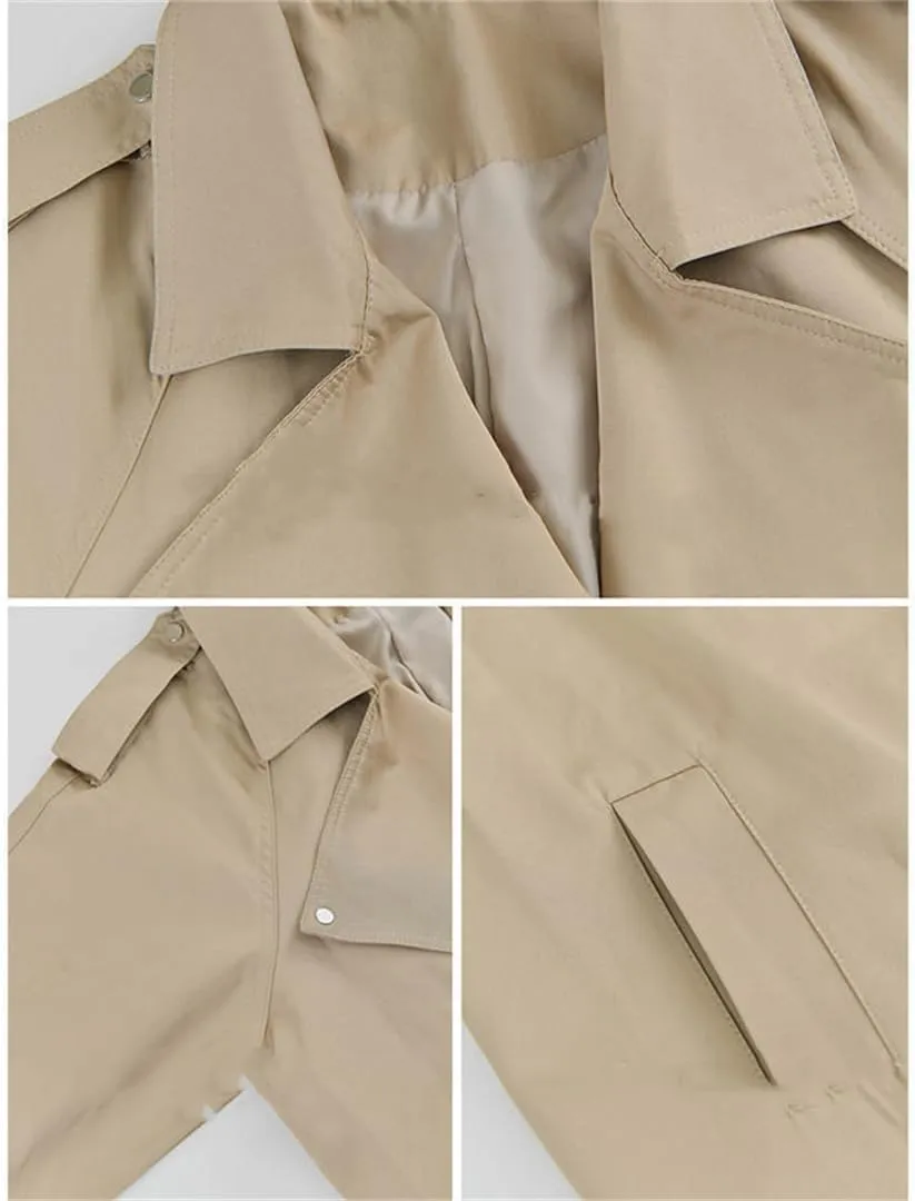 Women Long Trench Coat With Sashes Women Windbreaker Office Ladies Outerwear