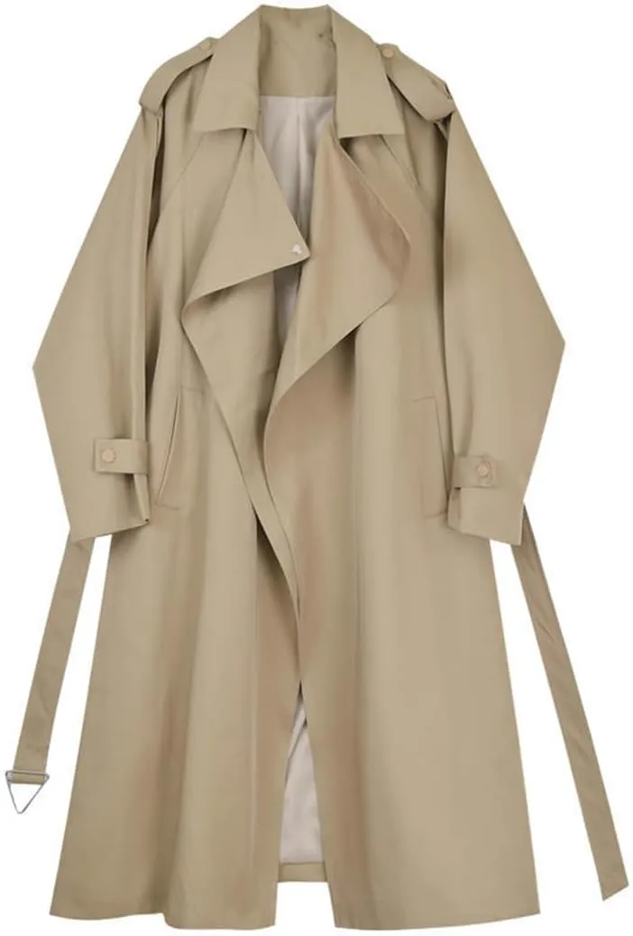 Women Long Trench Coat With Sashes Women Windbreaker Office Ladies Outerwear