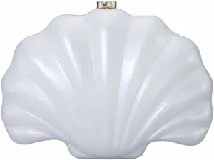 Women Pearl Acrylic Clutch Shell Pearl Clutch Shell Purse Chain Shoulder Bag Ladies Wedding Clutch Prom Evening Handag