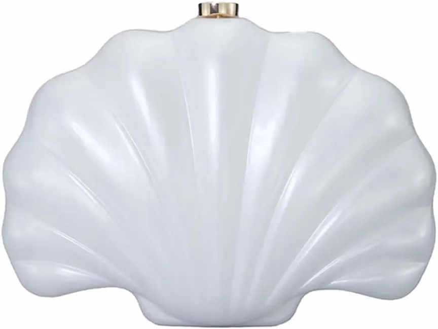 Women Pearl Acrylic Clutch Shell Pearl Clutch Shell Purse Chain Shoulder Bag Ladies Wedding Clutch Prom Evening Handag