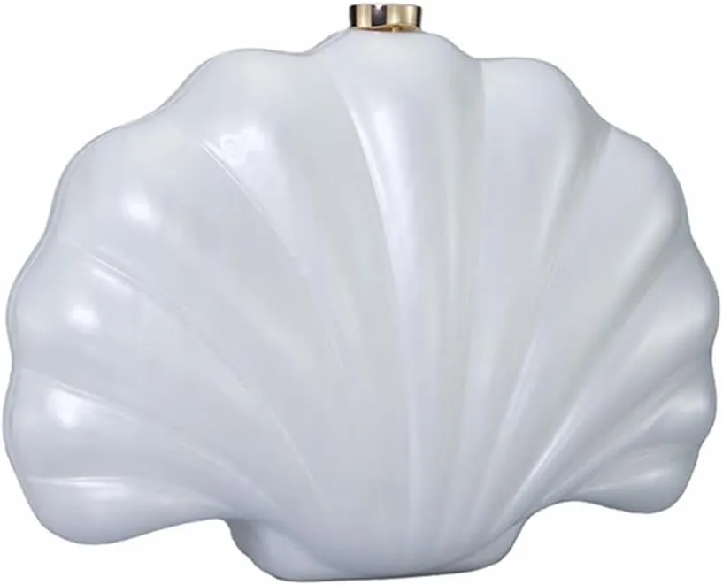 Women Pearl Acrylic Clutch Shell Pearl Clutch Shell Purse Chain Shoulder Bag Ladies Wedding Clutch Prom Evening Handag