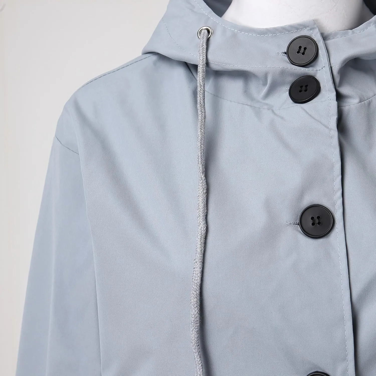 Women Wool Coat Peacoat Jacket Thick Loose Double Breasted Pea Coat Woolen Winter Overcoat
