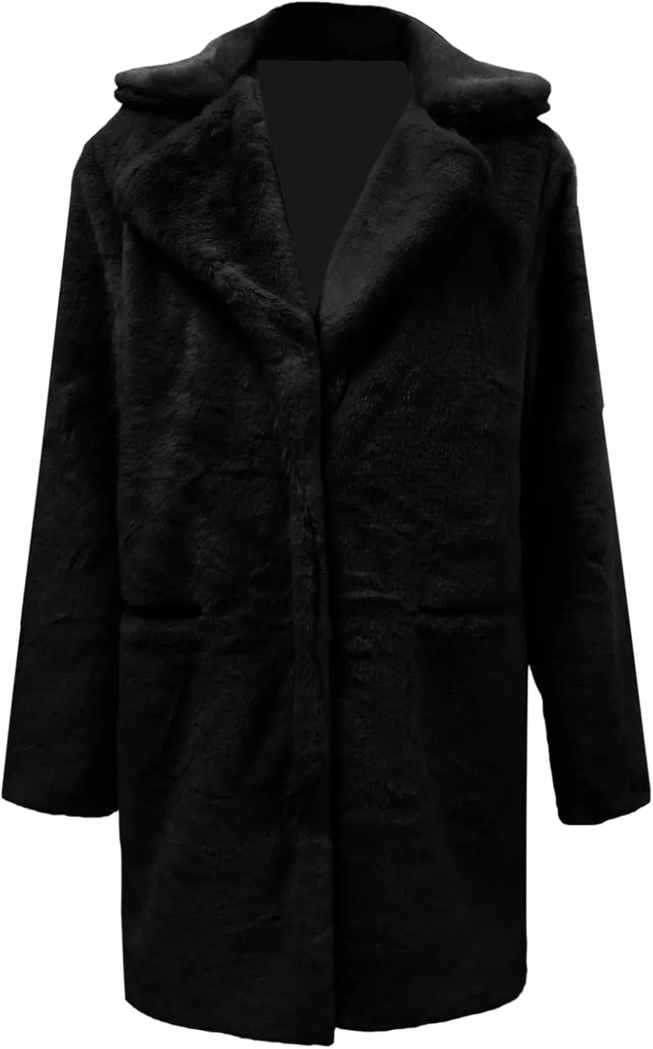 Women's 2023 Winter Coats Coat Pelt Thick Women Fashion Faux Pelt Warm Women's Coat Soft Long Sleeve Open Front Long