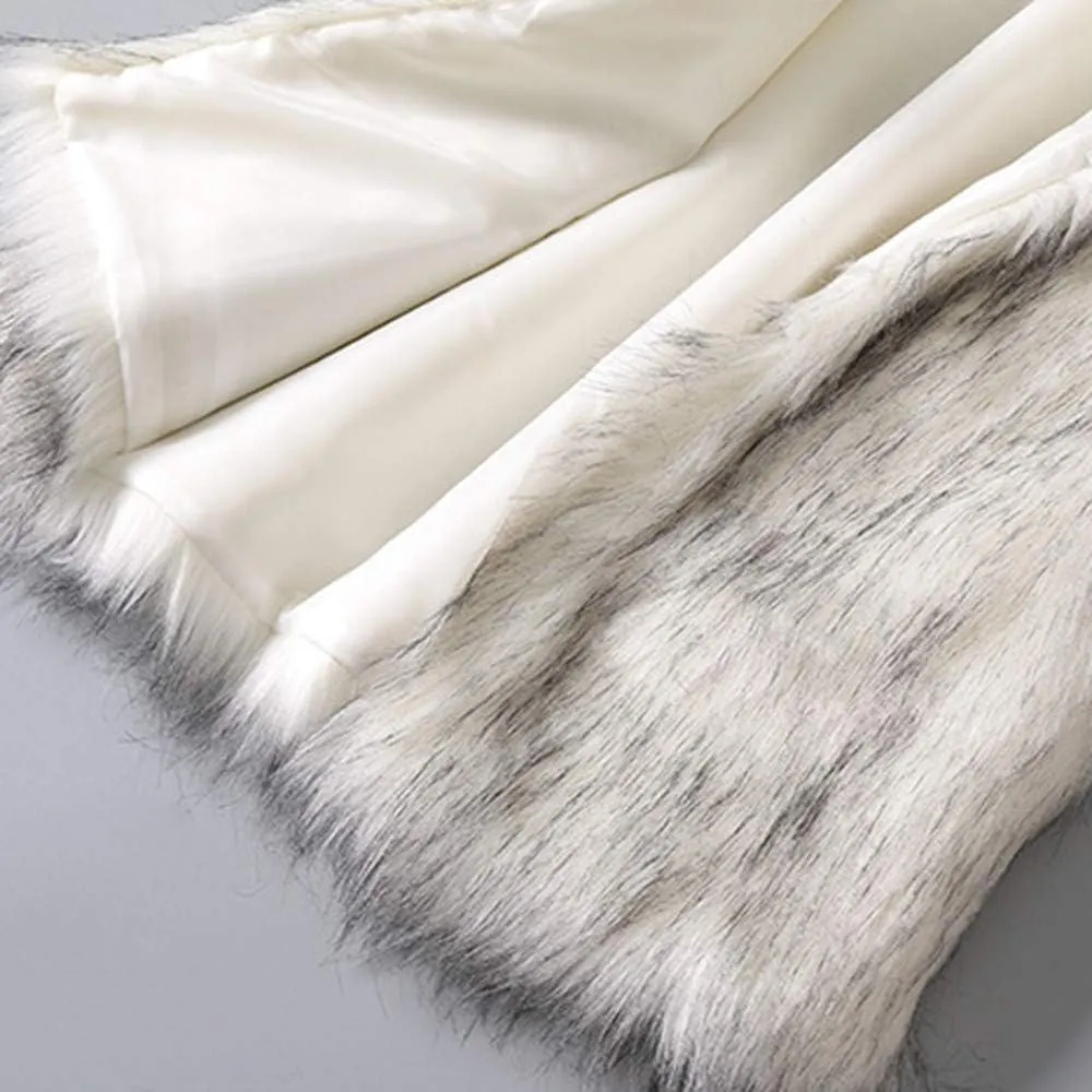 Women's 2023 Winter Coats Coat Pelt Thick Women Fashion Faux Pelt Warm Women's Coat Soft Long Sleeve Open Front Long